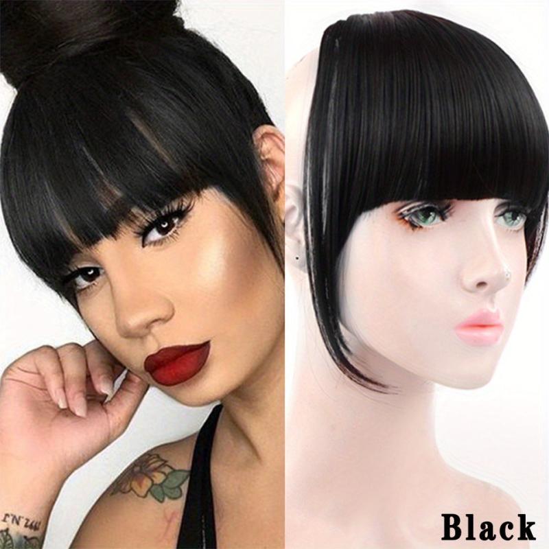 Synthetic Bangs Hair Clip In Extensions Straight Fringe Bangs Hairpiece