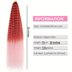 Afro Kinky Curly Crochet Braid Hair Extension Soft Long Synthetic Curly Braiding