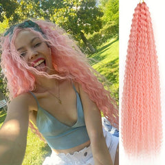 Afro Kinky Curly Crochet Braid Hair Extension Soft Long Synthetic Curly Braiding