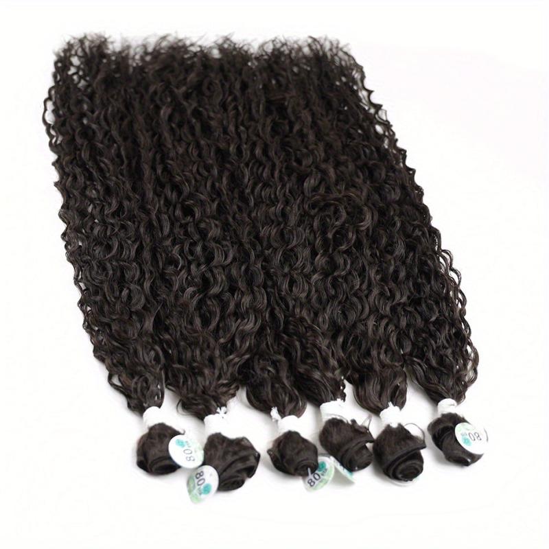 Afro Curly Synthetic Hair Bundles Water Wave Hair Extensions