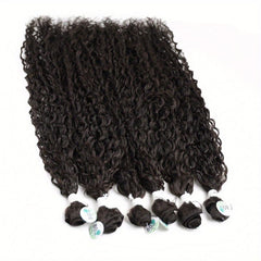 Afro Curly Synthetic Hair Bundles Water Wave Hair Extensions