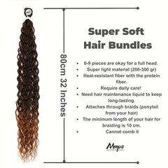 Afro Curly Synthetic Hair Bundles Water Wave Hair Extensions