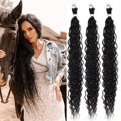 Afro Curly Synthetic Hair Bundles Water Wave Hair Extensions