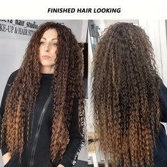 Afro Curly Synthetic Hair Bundles Water Wave Hair Extensions