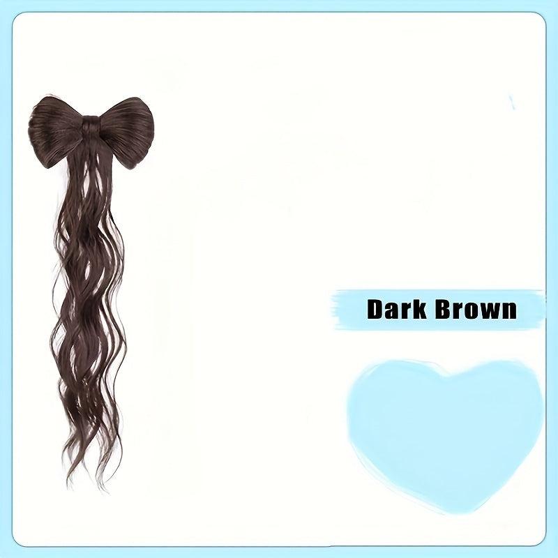 Bowknot Hair Bun Ponytail Hanfu Hair Bun Synthetic Clip In Hair Extensions