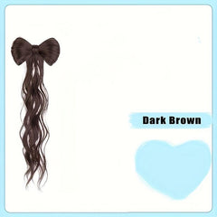Bowknot Hair Bun Ponytail Hanfu Hair Bun Synthetic Clip In Hair Extensions