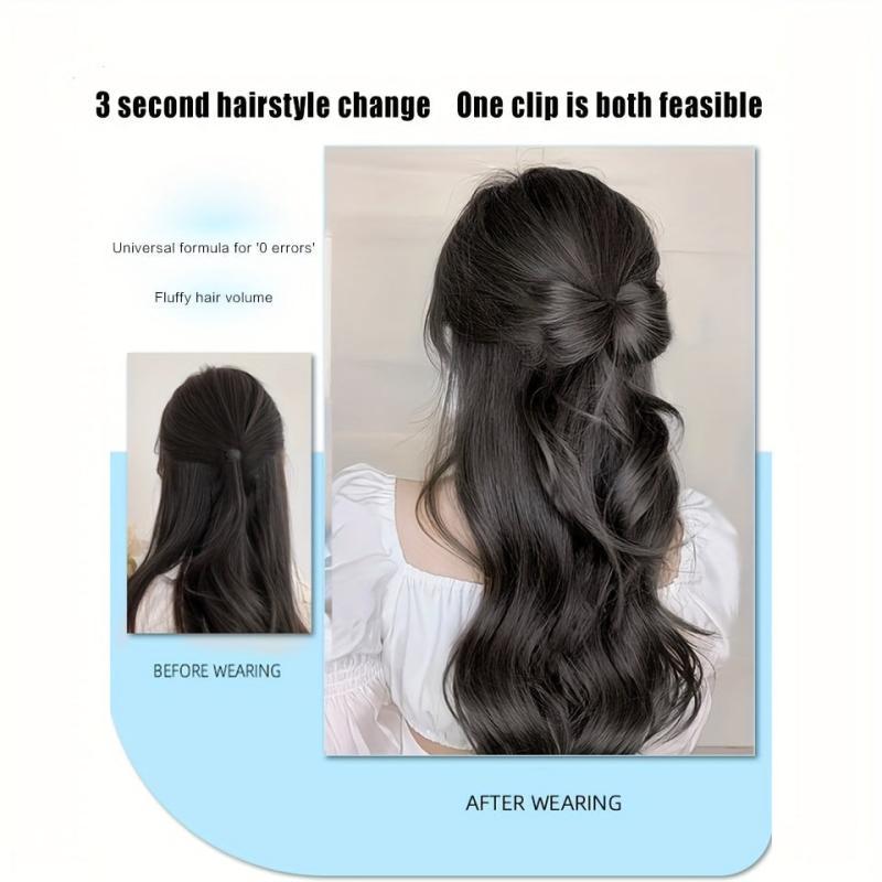 Bowknot Hair Bun Ponytail Hanfu Hair Bun Synthetic Clip In Hair Extensions