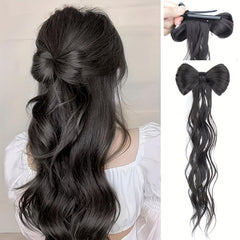 Bowknot Hair Bun Ponytail Hanfu Hair Bun Synthetic Clip In Hair Extensions