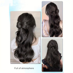 Bowknot Hair Bun Ponytail Hanfu Hair Bun Synthetic Clip In Hair Extensions