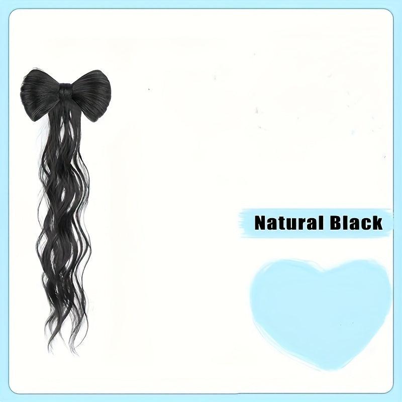 Bowknot Hair Bun Ponytail Hanfu Hair Bun Synthetic Clip In Hair Extensions