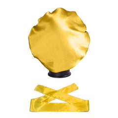 2pcs Satin Bonnet & Edge Scarf Set for Women