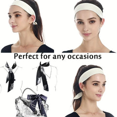 2pcs Satin Bonnet & Edge Scarf Set for Women