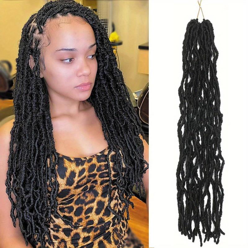 Soft Faux Locs Crochet Hair Pre Looped Faux Locs 96 Cm