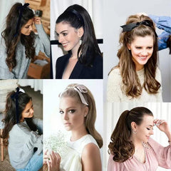 60 96 Cm Long Water Wave Ponytail Extensions Synthetic Fiber Hiar Extensions