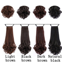 60 96 Cm Long Water Wave Ponytail Extensions Synthetic Fiber Hiar Extensions