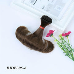 Brown Curly Hair For 1/3 1/4 BJD Dolls
