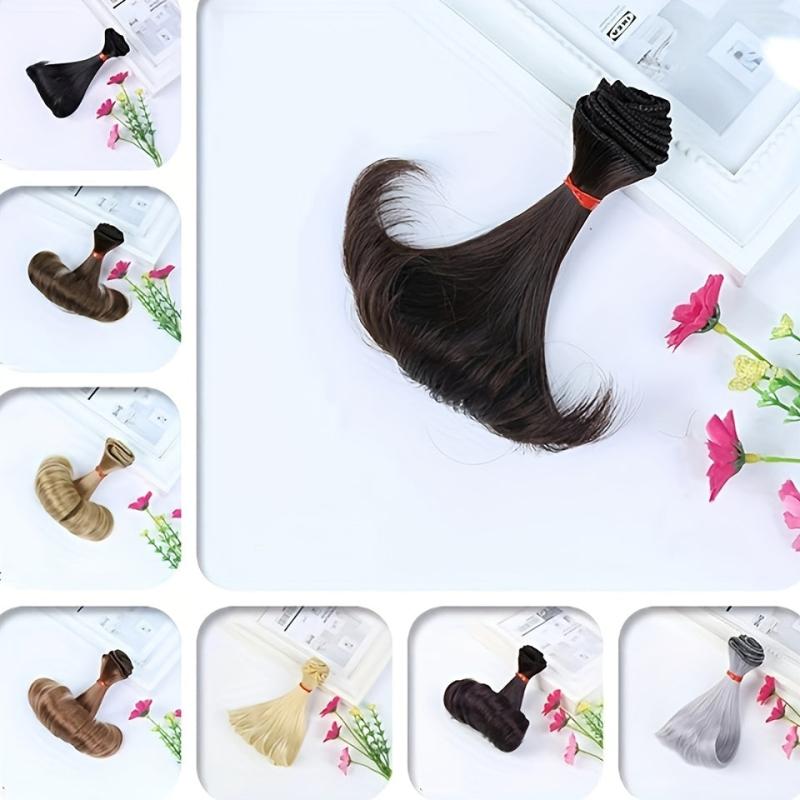 Brown Curly Hair For 1/3 1/4 BJD Dolls
