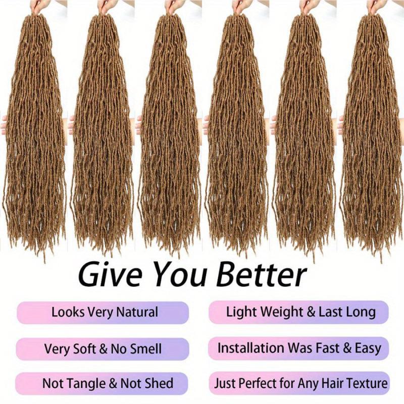 6pack Faux Locs Crochet Hair Extensions Soft Locs Curly Wavy Braids