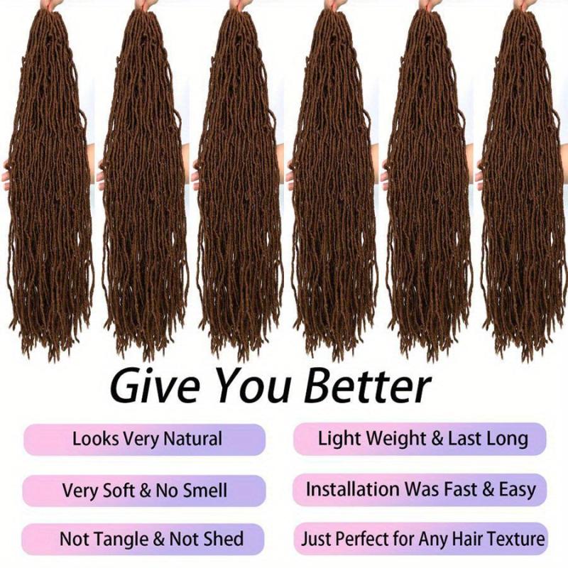 6pack Faux Locs Crochet Hair Extensions Soft Locs Curly Wavy Braids