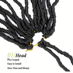 6pack Faux Locs Crochet Hair Extensions Soft Locs Curly Wavy Braids