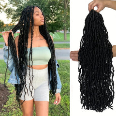 6pack Faux Locs Crochet Hair Extensions Soft Locs Curly Wavy Braids