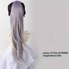 60 96 Cm Long Wavy Clip In Ponytail Hair Extensions