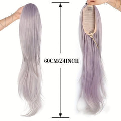 60 96 Cm Long Wavy Clip In Ponytail Hair Extensions