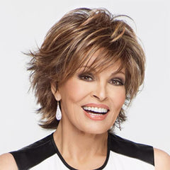 Dark Brown Mixed Blonde Short Pixie Cut Wigs for Women