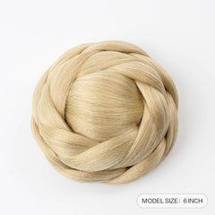 15 24 Cm Braided Hair Buns Updo Chignon Synthetic Clip In Hair Extensions