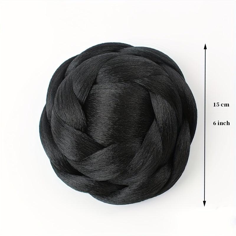 15 24 Cm Braided Hair Buns Updo Chignon Synthetic Clip In Hair Extensions
