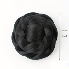 15 24 Cm Braided Hair Buns Updo Chignon Synthetic Clip In Hair Extensions
