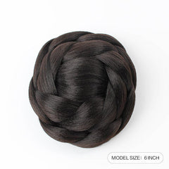 15 24 Cm Braided Hair Buns Updo Chignon Synthetic Clip In Hair Extensions