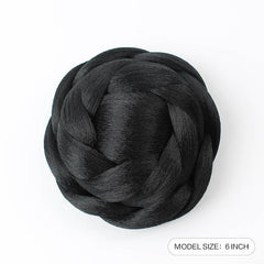 15 24 Cm Braided Hair Buns Updo Chignon Synthetic Clip In Hair Extensions
