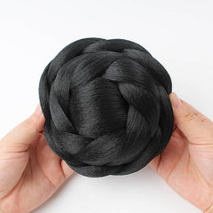 15 24 Cm Braided Hair Buns Updo Chignon Synthetic Clip In Hair Extensions