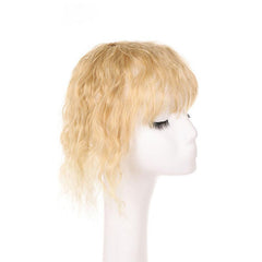 Short Corn Curly Hair Toppers With Bangs Synthetic Clip In Toppers