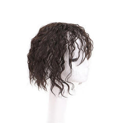 Short Corn Curly Hair Toppers With Bangs Synthetic Clip In Toppers