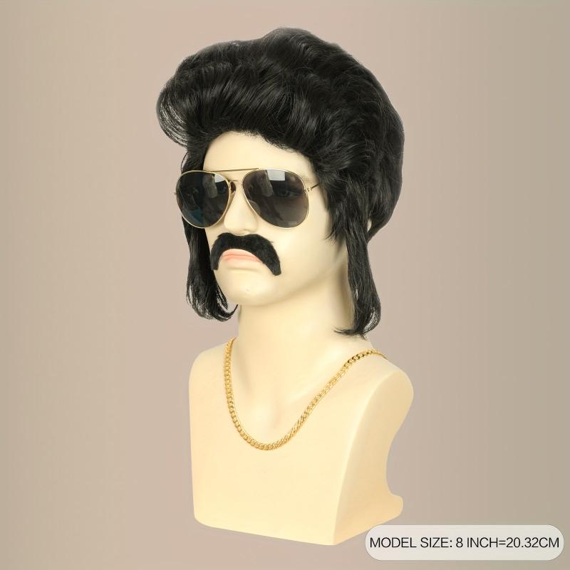 Retro Rock & Roll Wigs For Men Synthetic Replacement Wigs Costume Party Cosplay