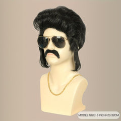 Retro Rock & Roll Wigs For Men Synthetic Replacement Wigs Costume Party Cosplay