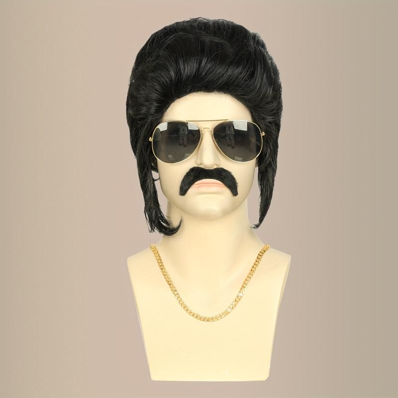 Retro Rock & Roll Wigs For Men Synthetic Replacement Wigs Costume Party Cosplay