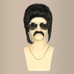 Retro Rock & Roll Wigs For Men Synthetic Replacement Wigs Costume Party Cosplay
