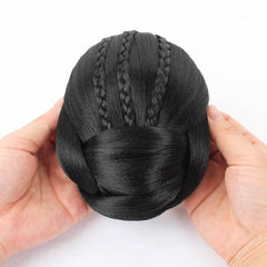 Braided Hair Buns Updo Chignon Clip In Hair Extensions