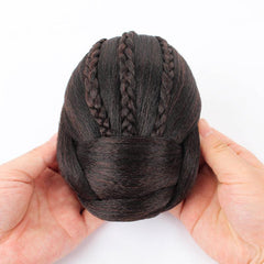 Braided Hair Buns Updo Chignon Clip In Hair Extensions
