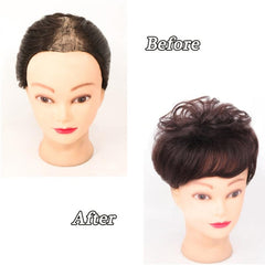 Short Curly Hair Topper Replacement Piece Hair Covering Hair