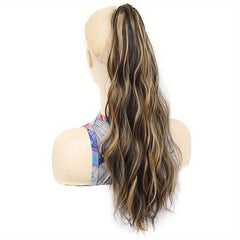 Long Curly Wavy Claw Ponytail Clip In Hair Extensions Natural Look Daily Use