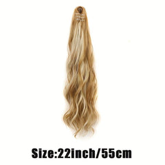 Long Curly Wavy Claw Ponytail Clip In Hair Extensions Natural Look Daily Use