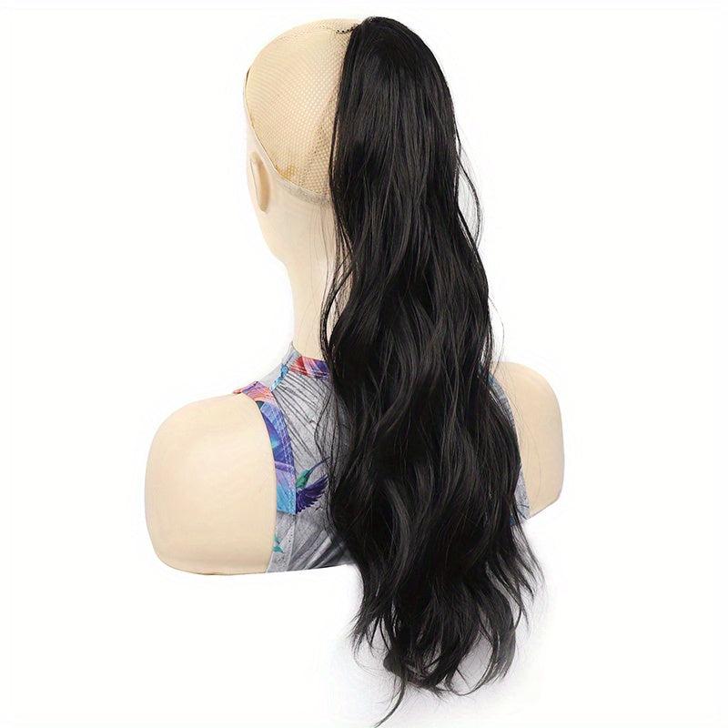 Long Curly Wavy Claw Ponytail Clip In Hair Extensions Natural Look Daily Use