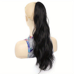 Long Curly Wavy Claw Ponytail Clip In Hair Extensions Natural Look Daily Use