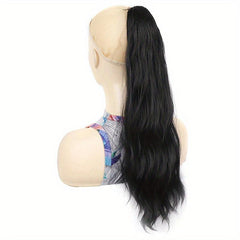 Long Curly Wavy Claw Ponytail Clip In Hair Extensions Natural Look Daily Use
