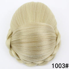 Synthetic Braided Hair Bun Updo Chignon Hairpiece