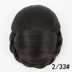 Synthetic Braided Hair Bun Updo Chignon Hairpiece